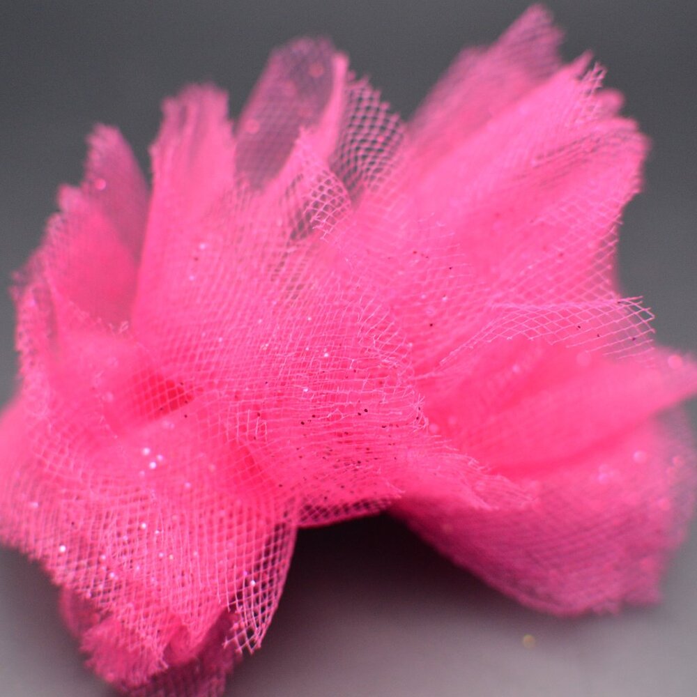 Tulle Barrette – Medium – Pink